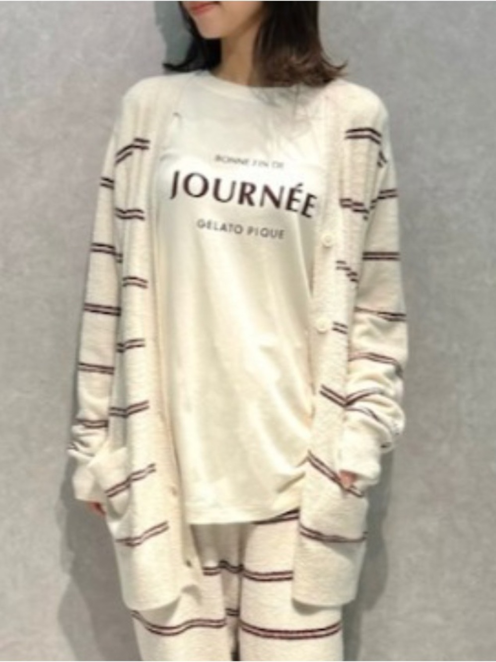 NWT Gelato Pique Hot Smoothie Border Striped Cardigan Sweater